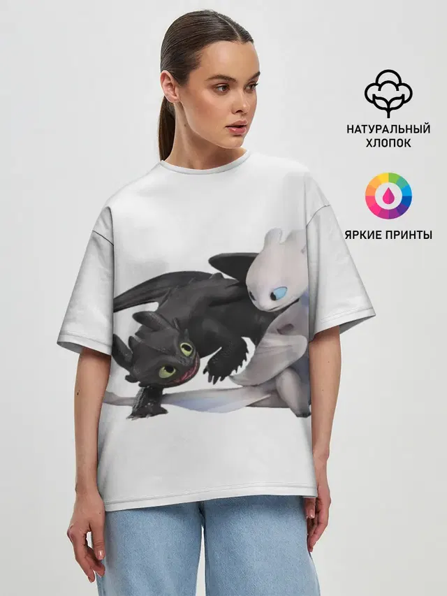 Женская футболка оверсайз