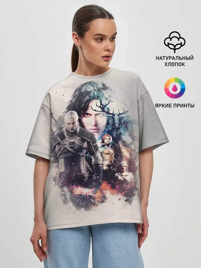 Женская футболка оверсайз