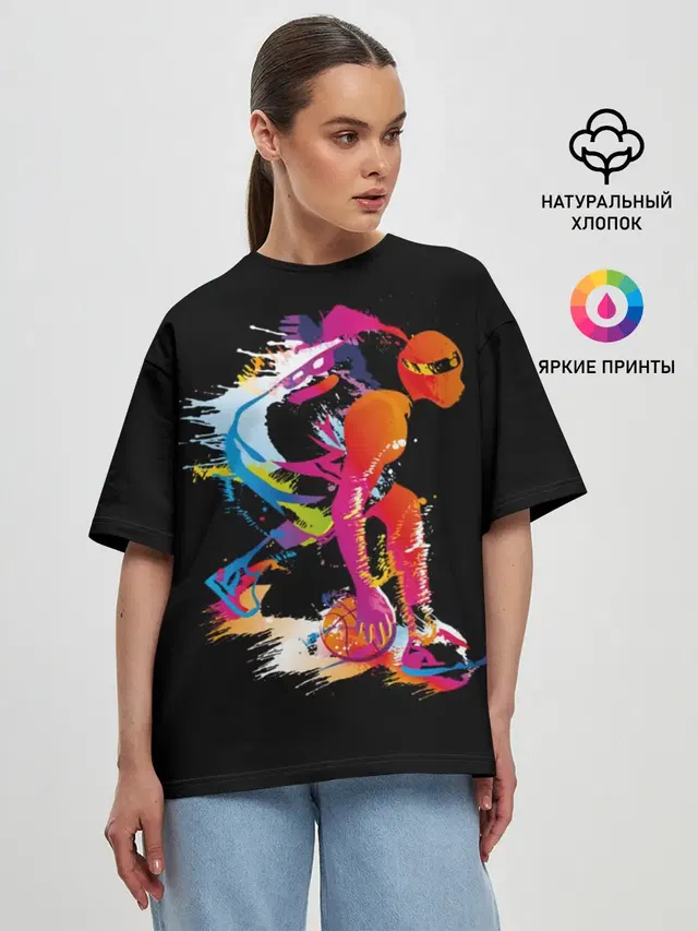 Женская футболка оверсайз