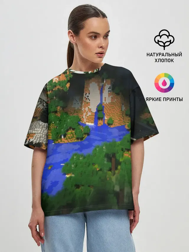 Женская футболка оверсайз