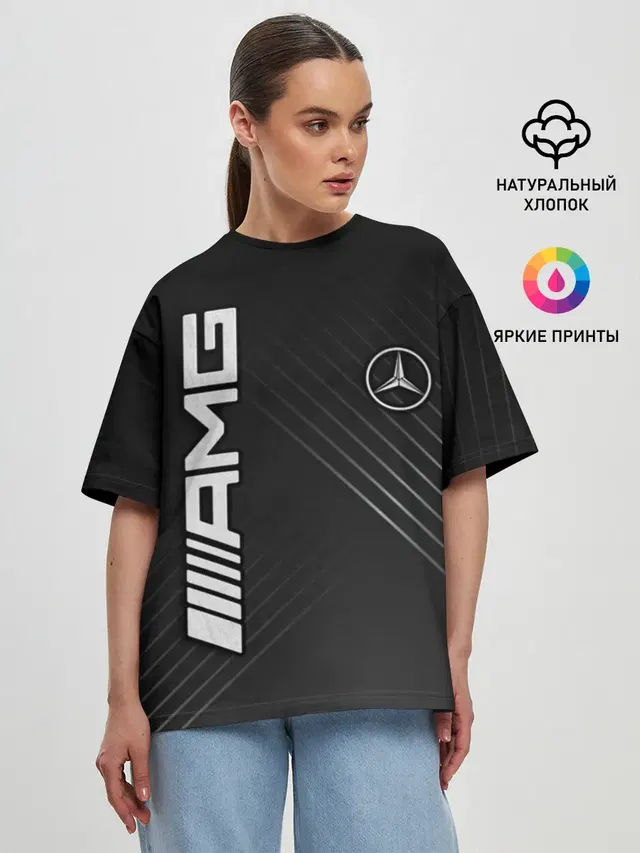 Женская футболка оверсайз