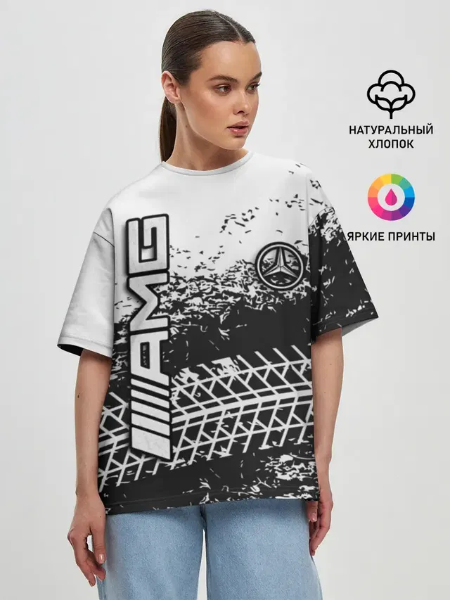 Женская футболка оверсайз