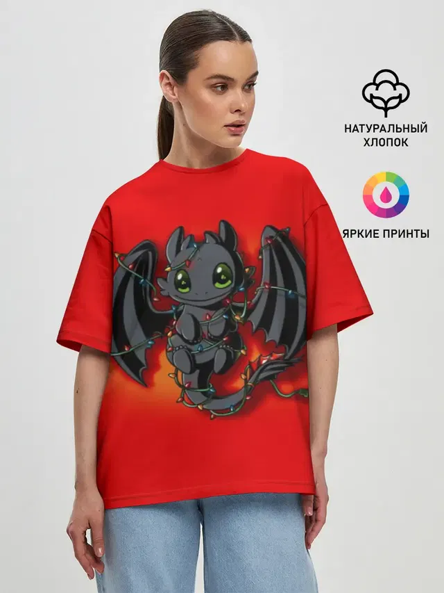 Женская футболка оверсайз