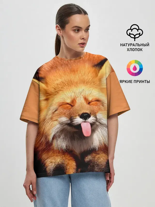 Женская футболка оверсайз