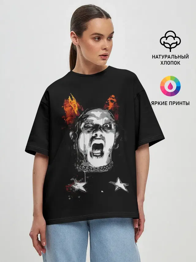 Женская футболка оверсайз