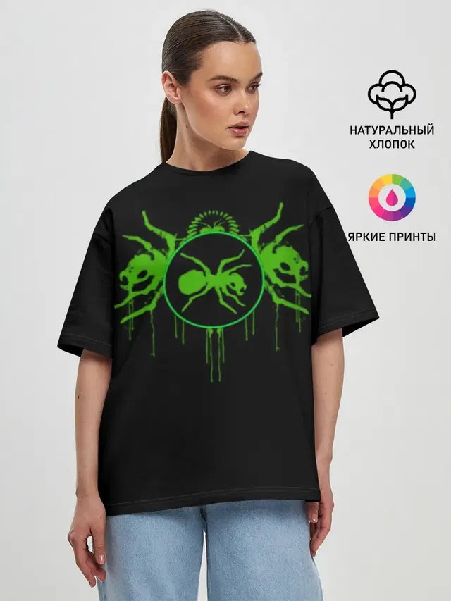 Женская футболка оверсайз