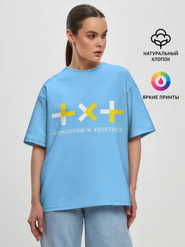 Женская футболка оверсайз