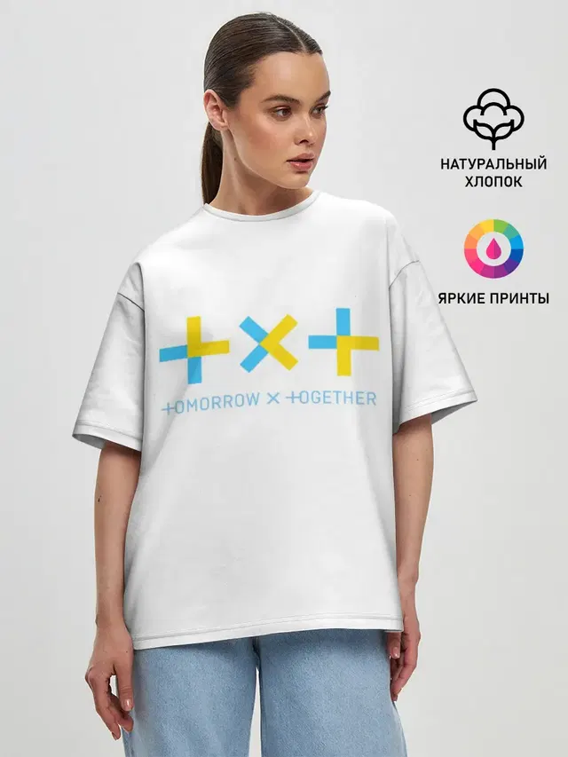 Женская футболка оверсайз