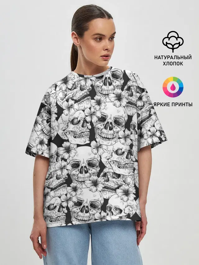 Женская футболка оверсайз