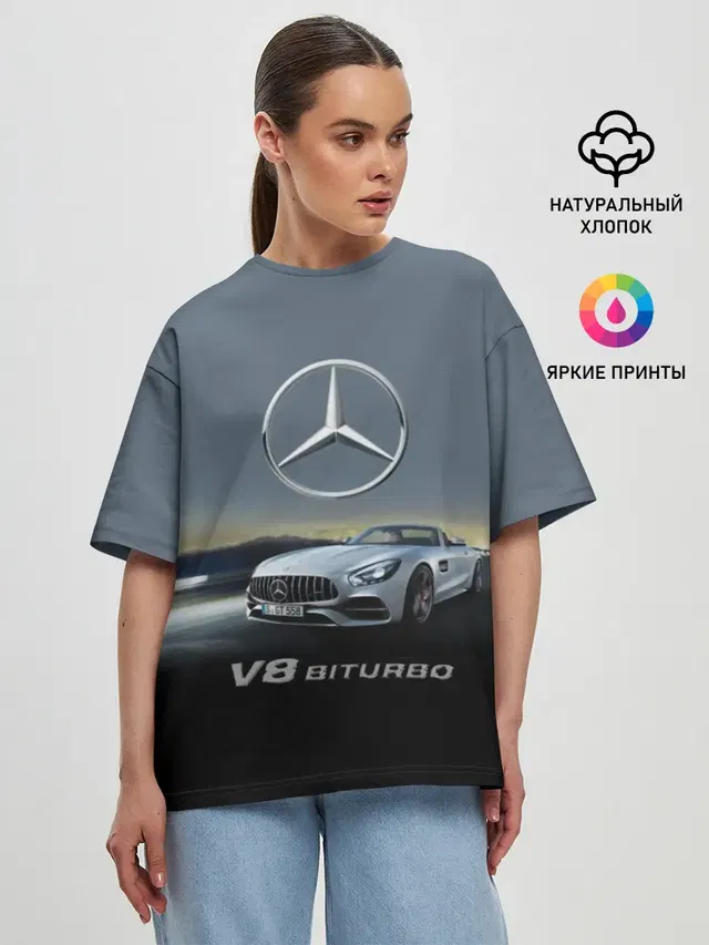 Женская футболка оверсайз