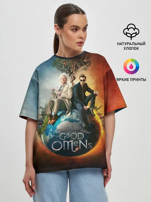 Женская футболка оверсайз