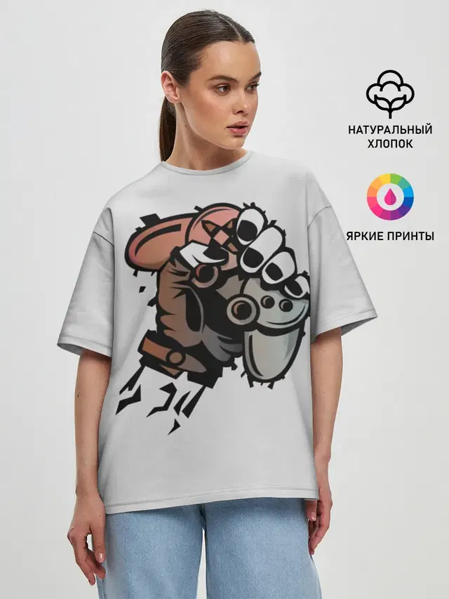 Женская футболка оверсайз