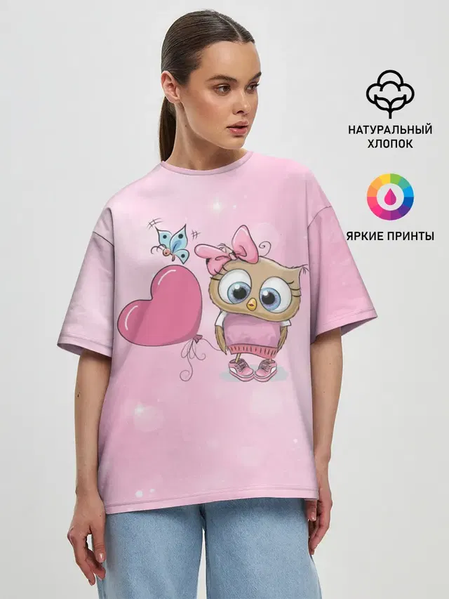 Женская футболка оверсайз