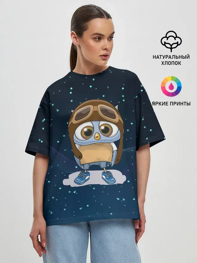 Женская футболка оверсайз