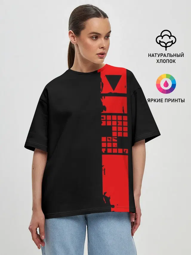 Женская футболка оверсайз