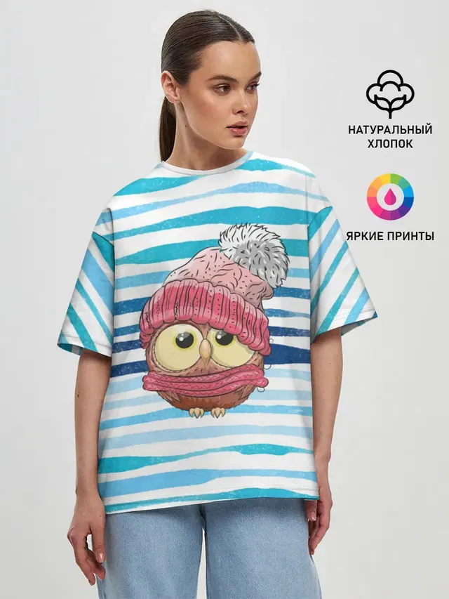 Женская футболка оверсайз