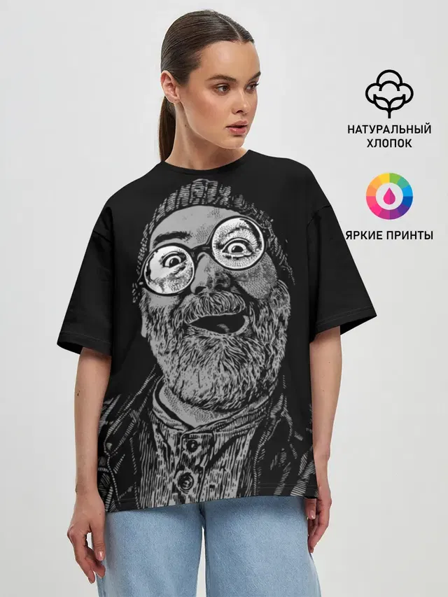 Женская футболка оверсайз