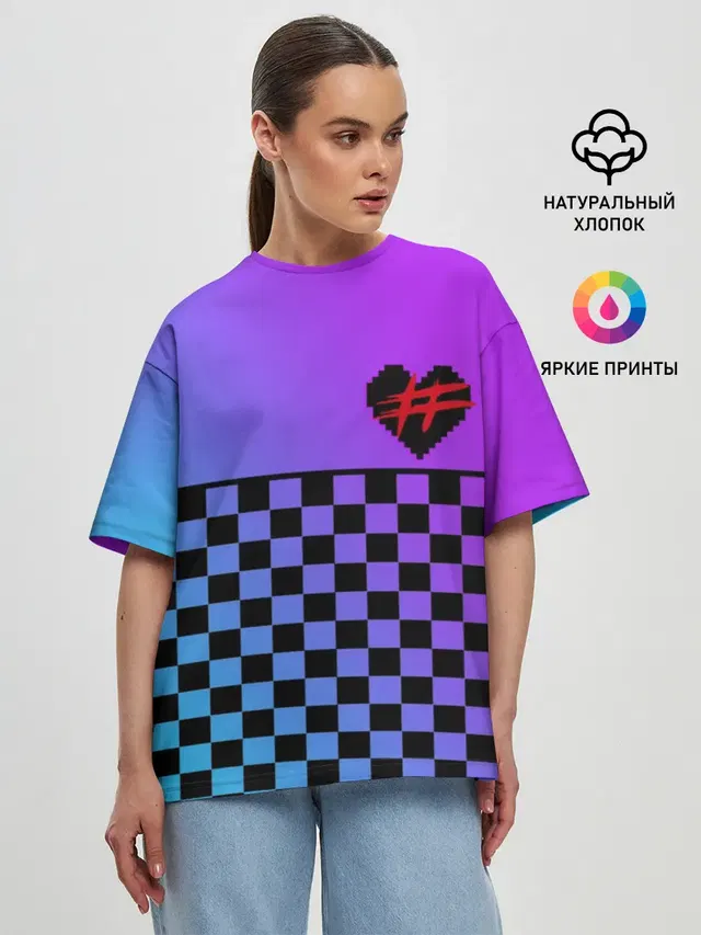 Женская футболка оверсайз