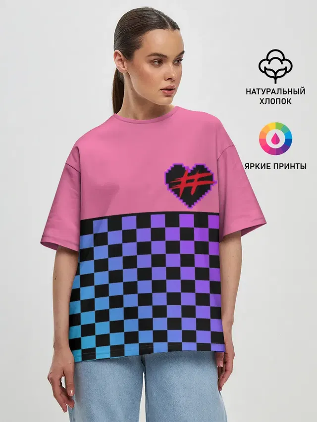 Женская футболка оверсайз