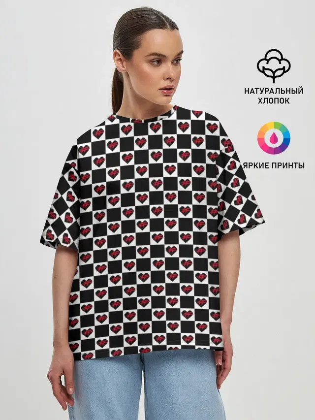 Женская футболка оверсайз