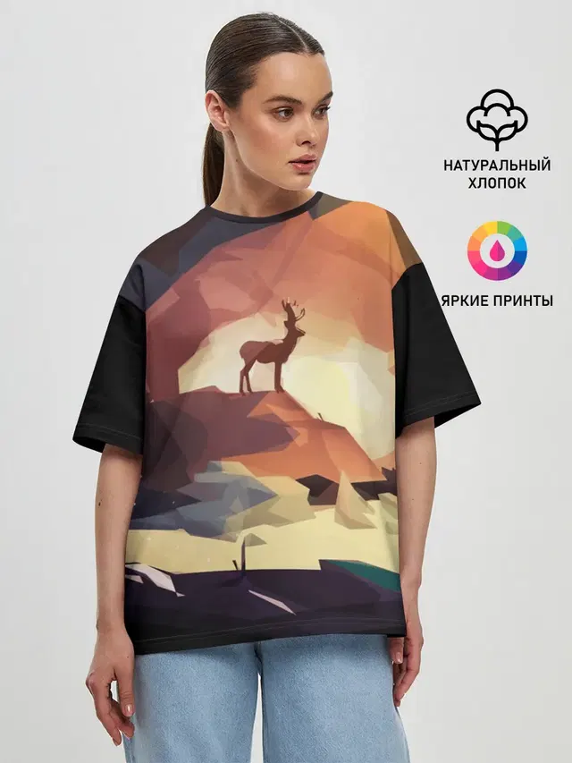 Женская футболка оверсайз