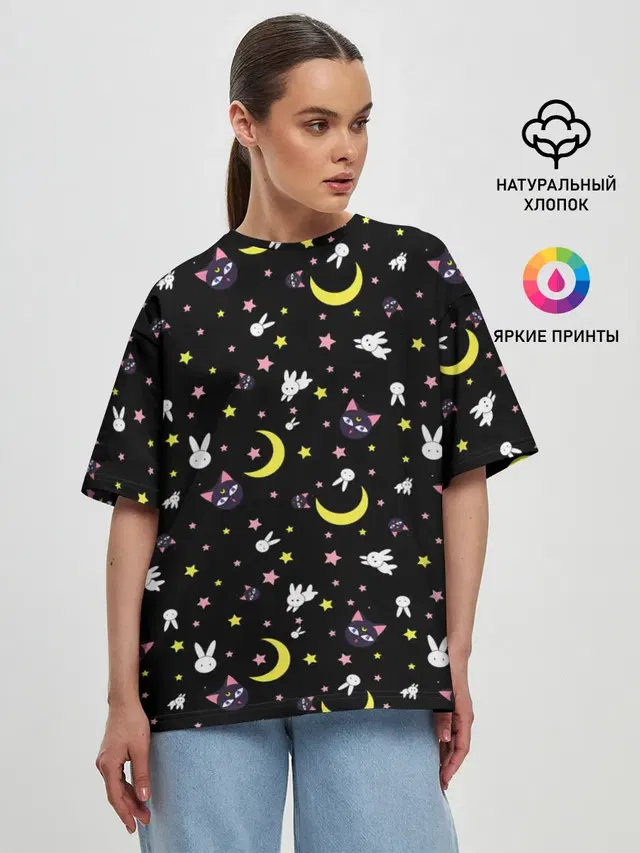 Женская футболка оверсайз