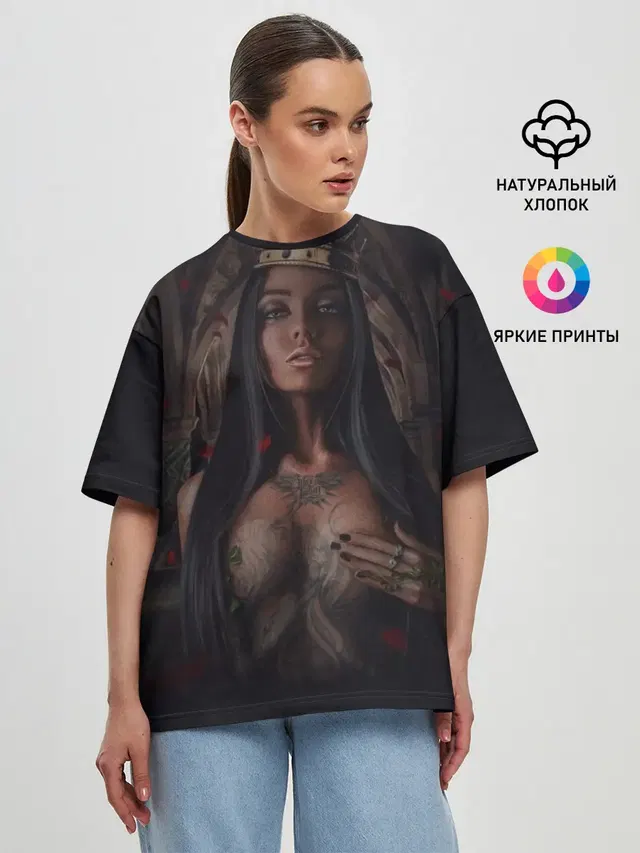 Женская футболка оверсайз