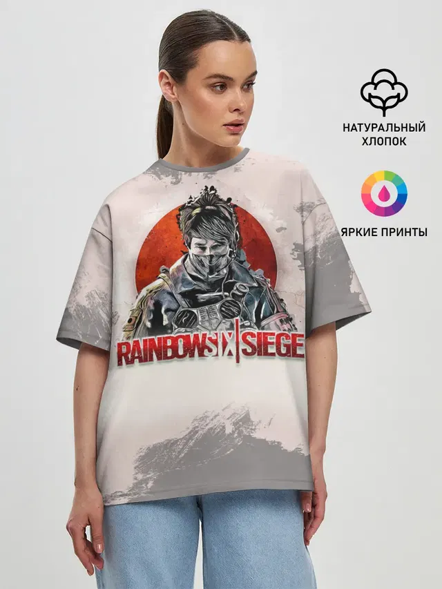 Женская футболка оверсайз