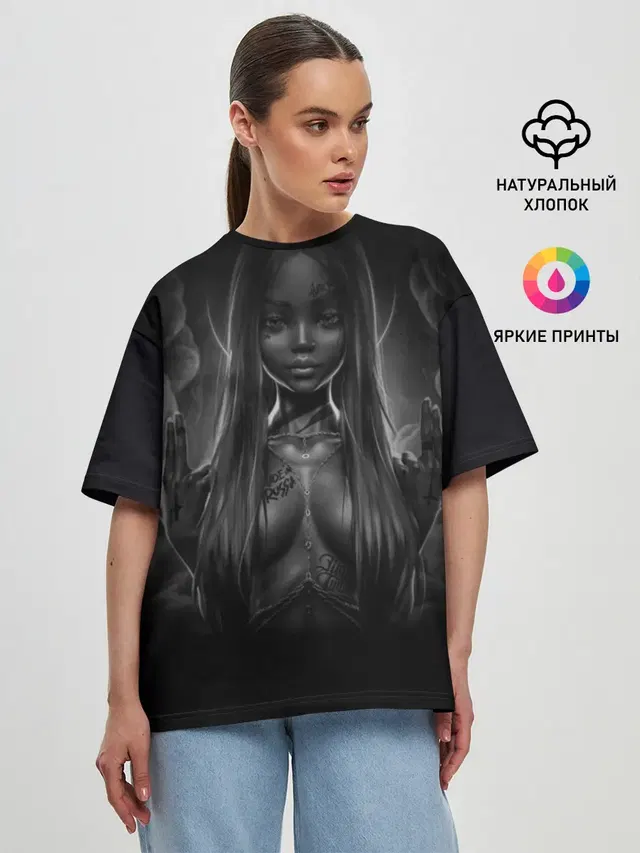 Женская футболка оверсайз