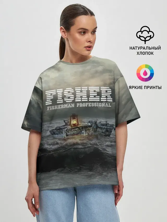 Женская футболка оверсайз