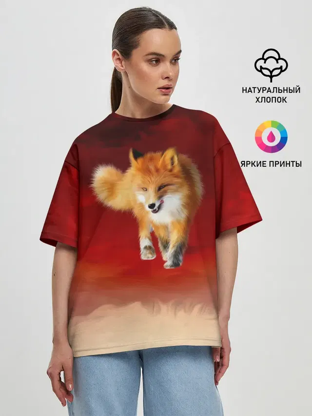 Женская футболка оверсайз