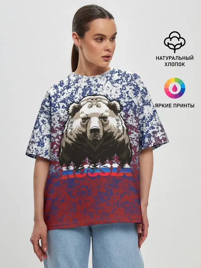 Женская футболка оверсайз