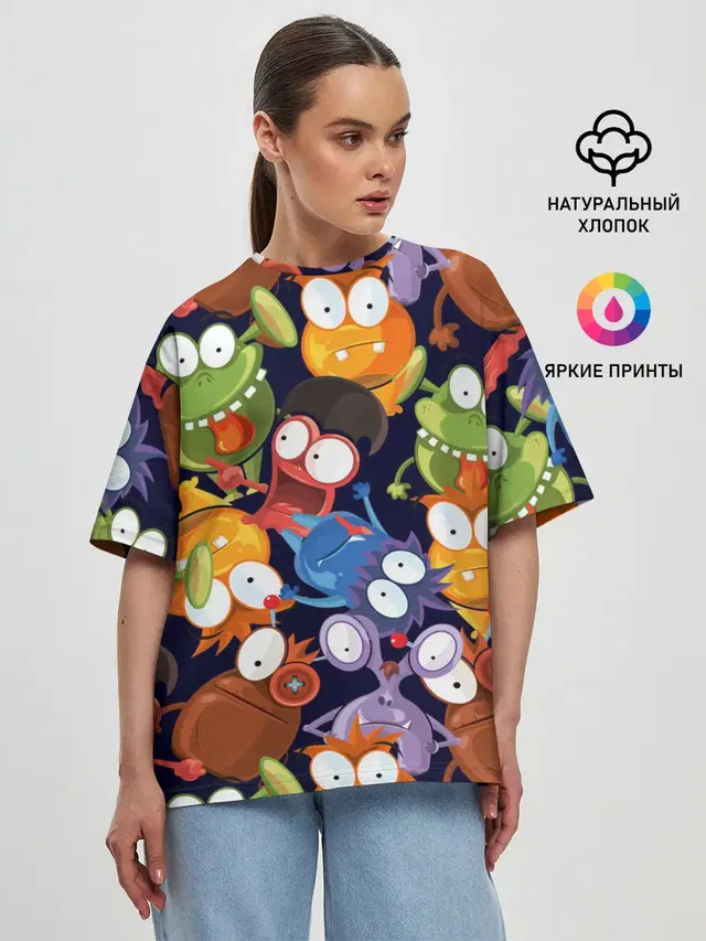 Женская футболка оверсайз