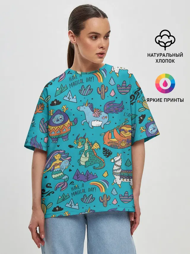 Женская футболка оверсайз