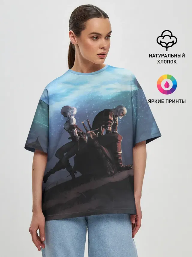 Женская футболка оверсайз