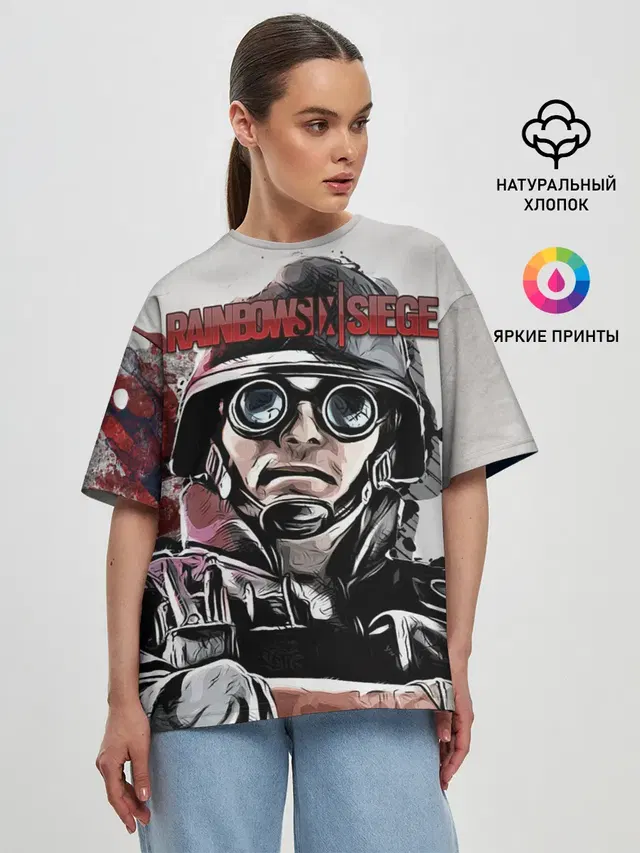 Женская футболка оверсайз
