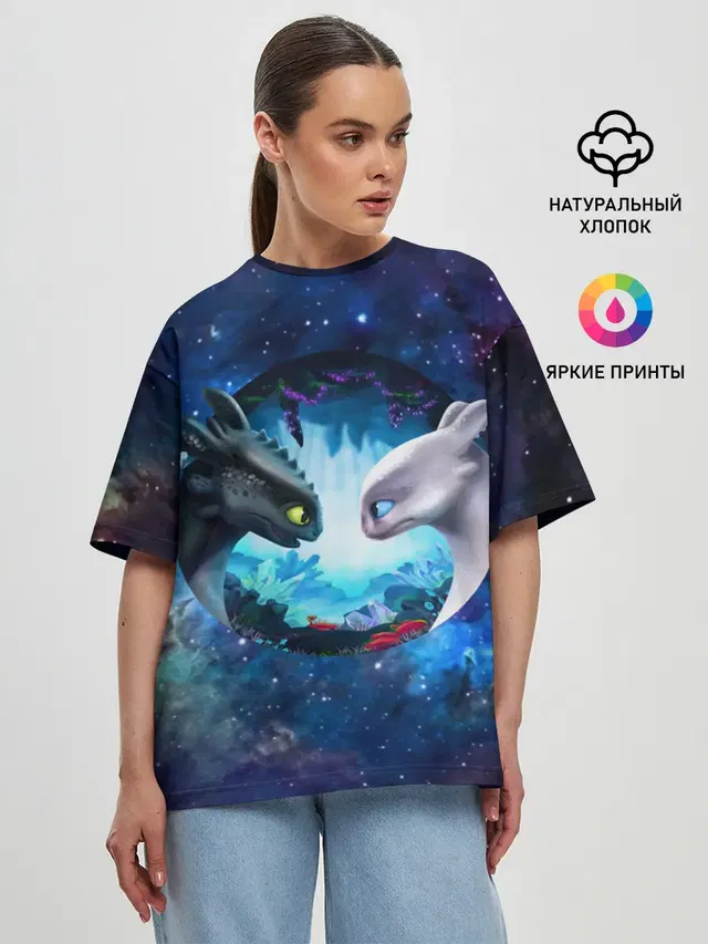 Женская футболка оверсайз