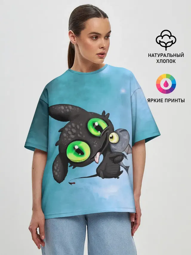 Женская футболка оверсайз