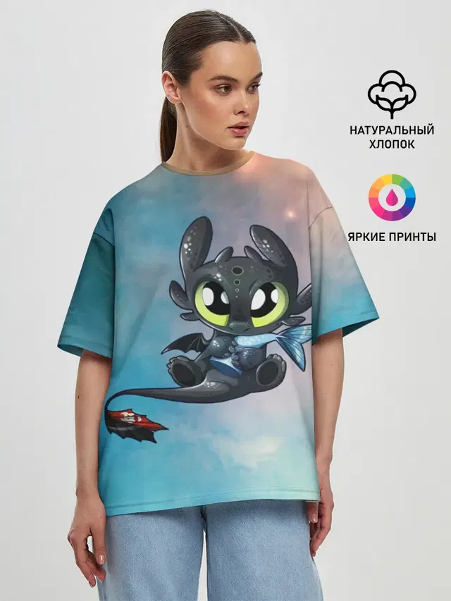 Женская футболка оверсайз