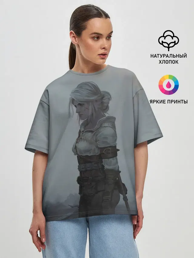 Женская футболка оверсайз