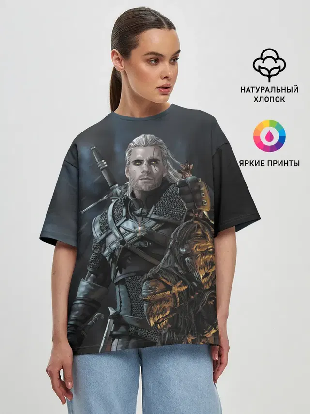 Женская футболка оверсайз
