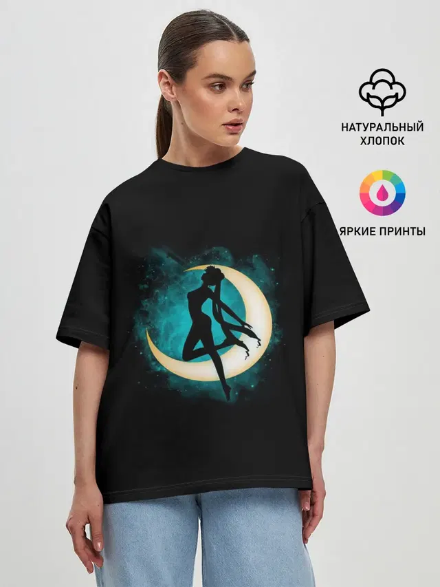Женская футболка оверсайз с принтом «Sailor Moon»