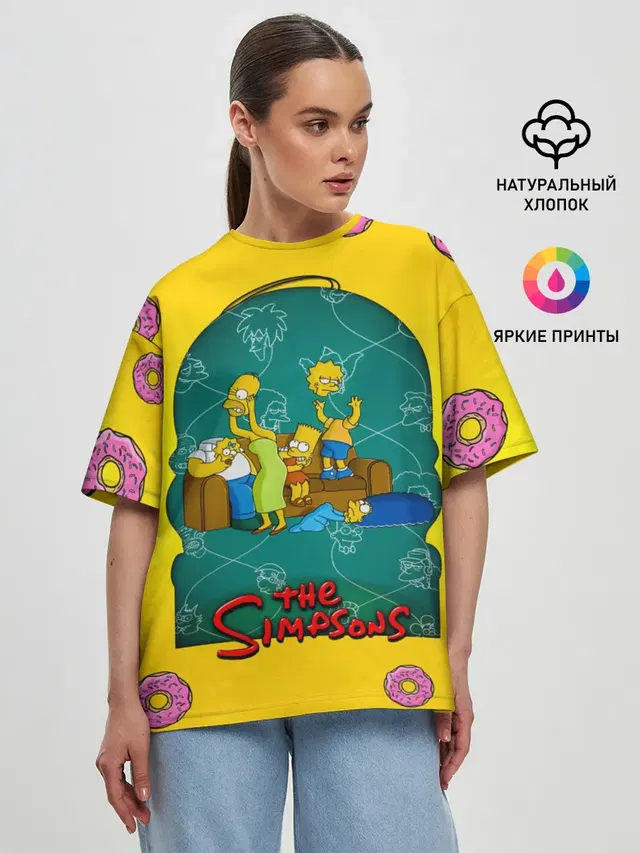 Женская футболка оверсайз