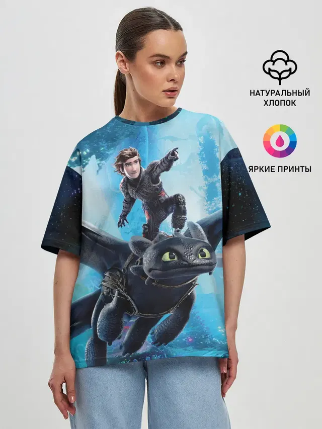 Женская футболка оверсайз