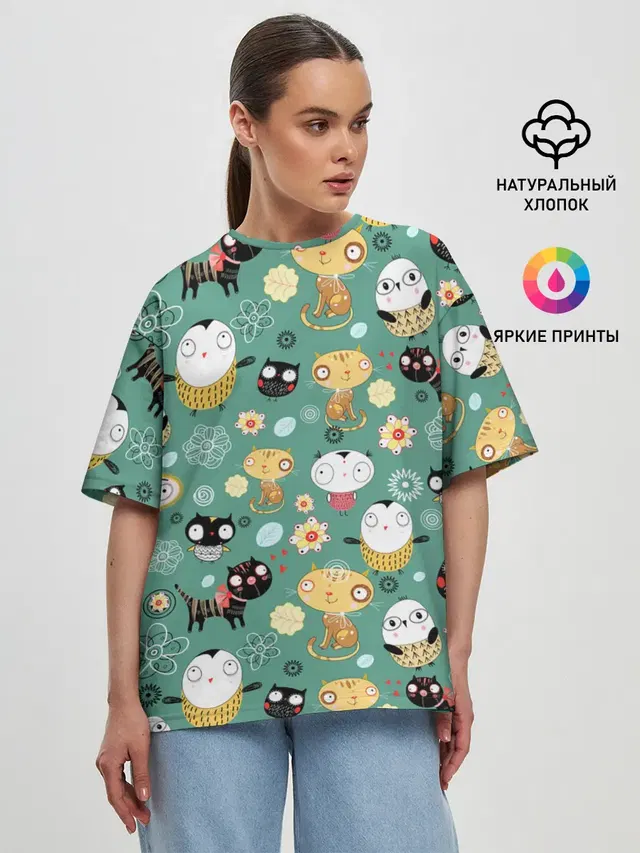 Женская футболка оверсайз