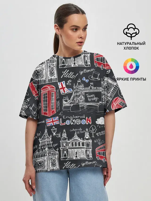 Женская футболка оверсайз
