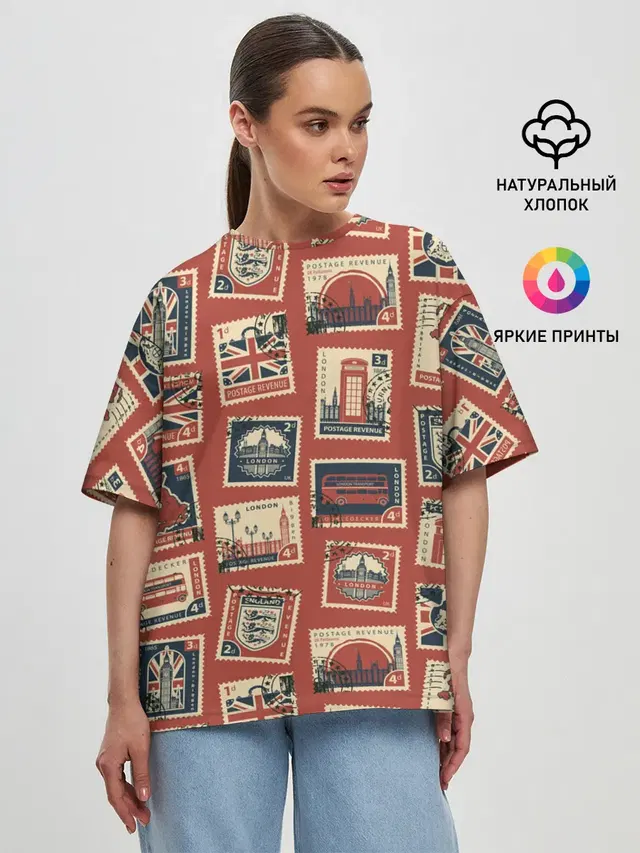 Женская футболка оверсайз