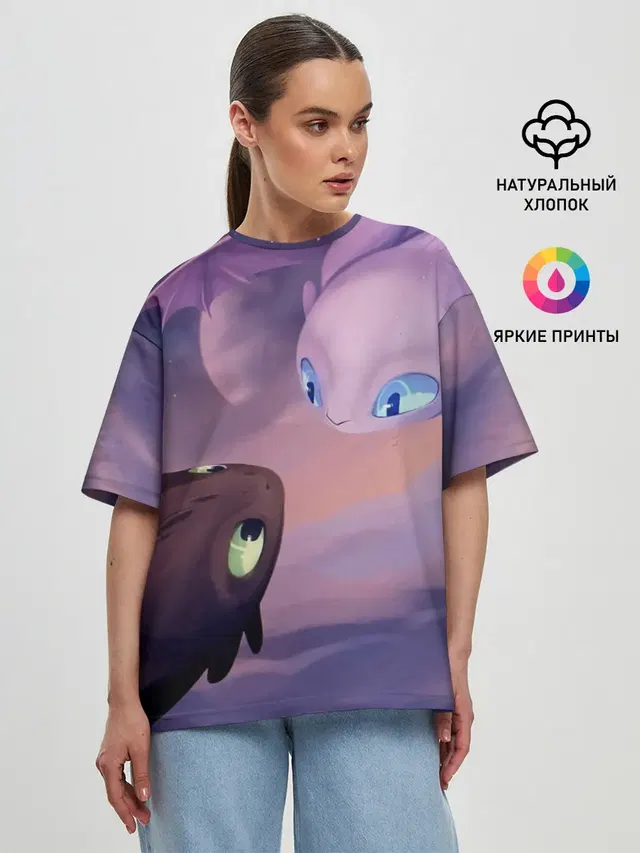 Женская футболка оверсайз