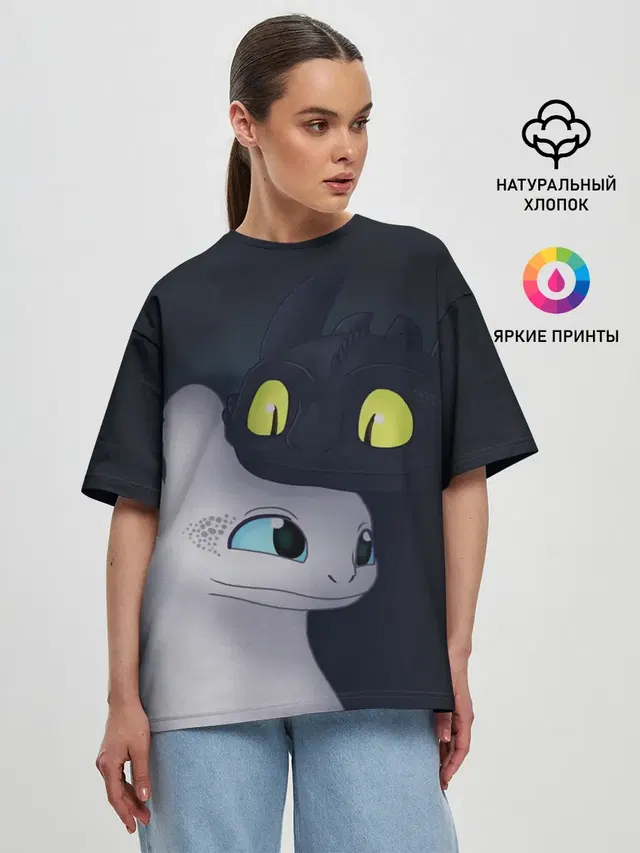 Женская футболка оверсайз