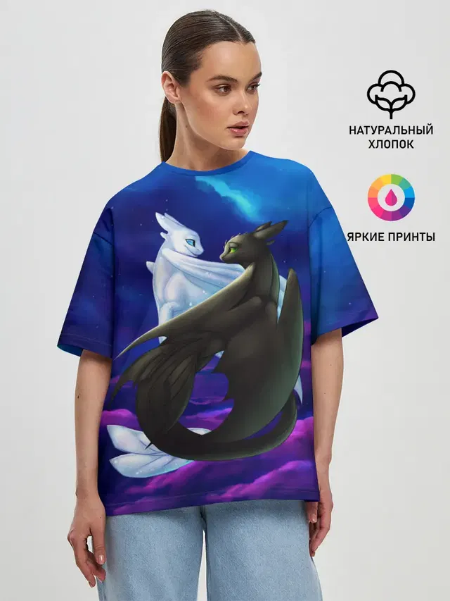 Женская футболка оверсайз